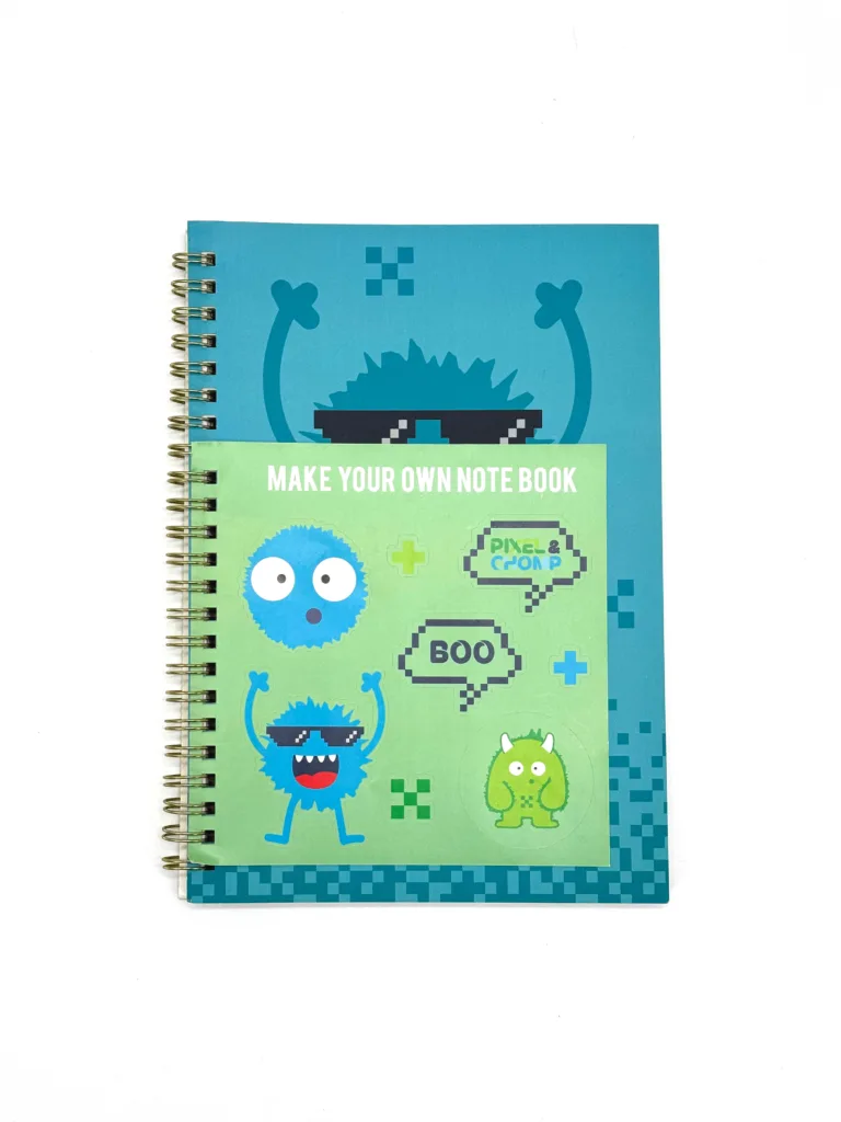 SYG25262 A5 Softcover Spiral Notebook And Sticker Set